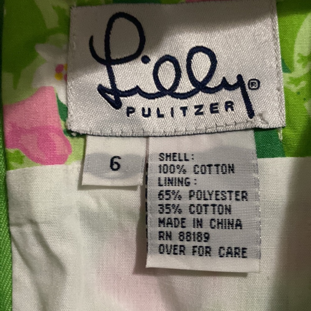 New Lilly Pulitzer Size 6 Cotton Summer Flirty Cocktail Travel Mini Dress - Picture 4 of 7